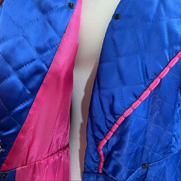 Vintage 1940’s/50’s ( remake?) Glamorous Quilted Satin Dressing Gown/Robe Small - Picture 7 of 11